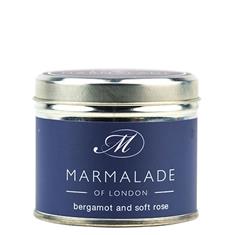 Bergamot and Soft Rose Scented Candle Tin