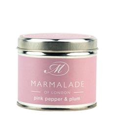 Pink Pepper and Plum Scented Candle Tin