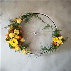 Bicycle Wheel Contempory Flower Tribute 