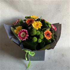 Zingy Gerberas Hand-tied Bouquet