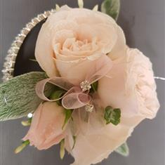 Diamante wrist corsage