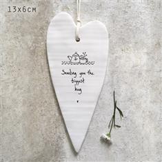 East of India Hanging Long Heart- Sending You