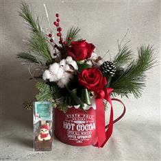 Cocoa Arrangement with Chocolate spoon