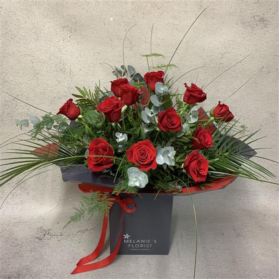 Classic red rose bouquet